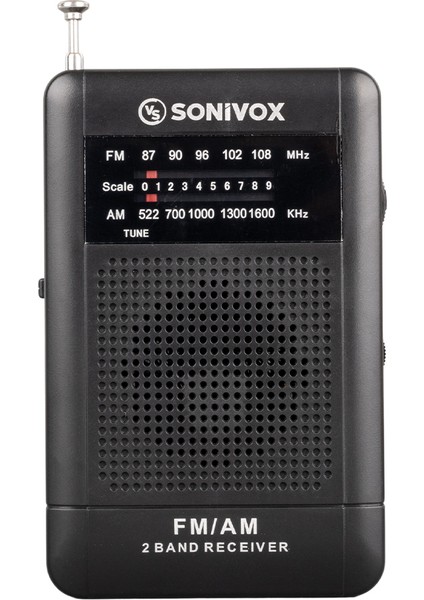 Sonıvox VS-R115 Siyah Renk Cep Tipi Analog Fm Radyo