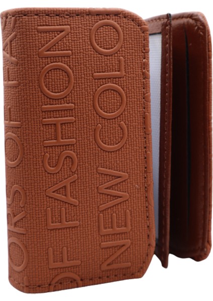 Fashion Tekstil Kumaş Deri Spor Dikey Kesim Bay & Bayan Kartlık Cüzdan En 8.5cm