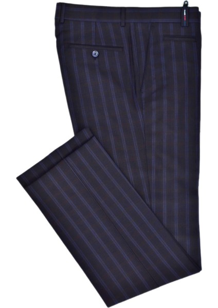 Erkek Silim Fit Ekose Kumaş Pantolon KM-009588