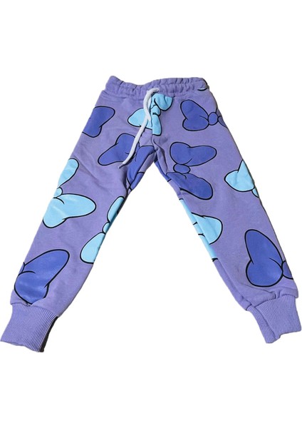 Minnie Mouse Çizgi Karakterli Bej Kız Çocuk Eşofman Pijama Alt Üst Takımı