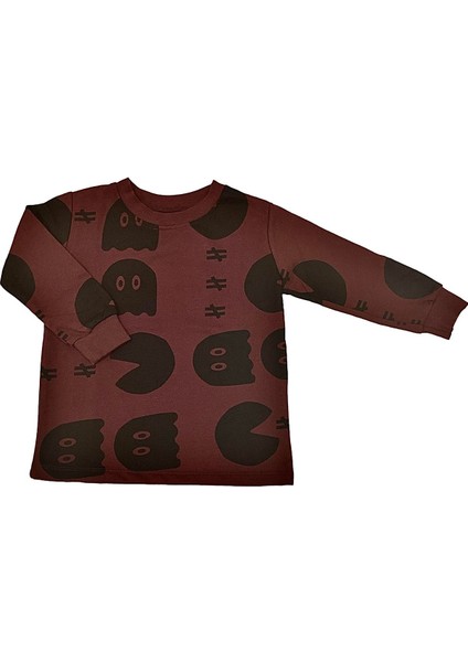 Moi Noi Sweatshirt Bordo Desen