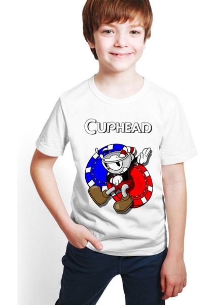 Cuphead Unisex Çocuk Tişört HC07