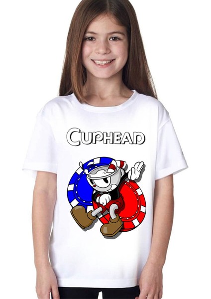 Cuphead Unisex Çocuk Tişört HC07