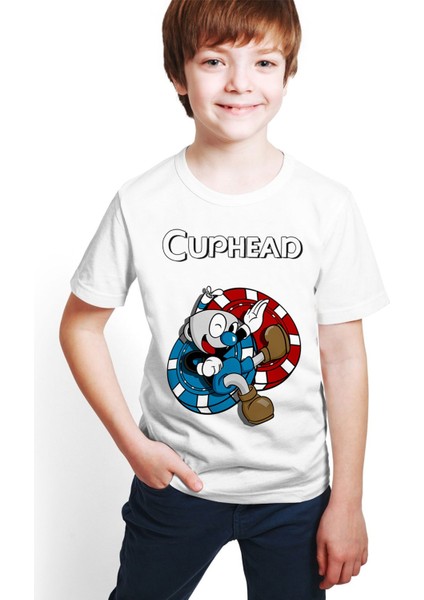 Cuphead Unisex Çocuk Tişört HC06