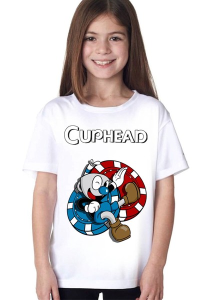 Cuphead Unisex Çocuk Tişört HC06