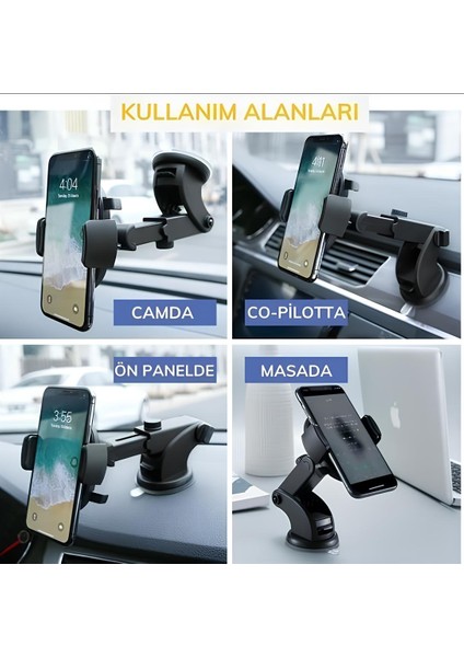 (V2) Araç Park Numaratör, Araç Içi Teloskopik Vantuzlu Telefon Tutucu 2 Parça fiyatları