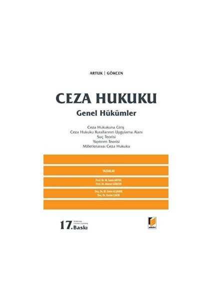 Ceza Hukuku Genel Hükümler - Mehmet Emin Artuk