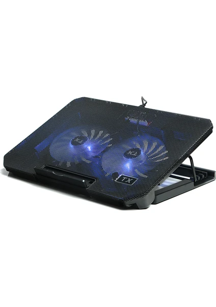 ERGO200 2X12CM LED Fan'lı, 84.7 Cfm & 950±%10 Rpm, 4 Kademe Yükseklik Ayarlı, 2xusb 9"-17" Notebook Soğutucu ve Stand (TXACNBE200)