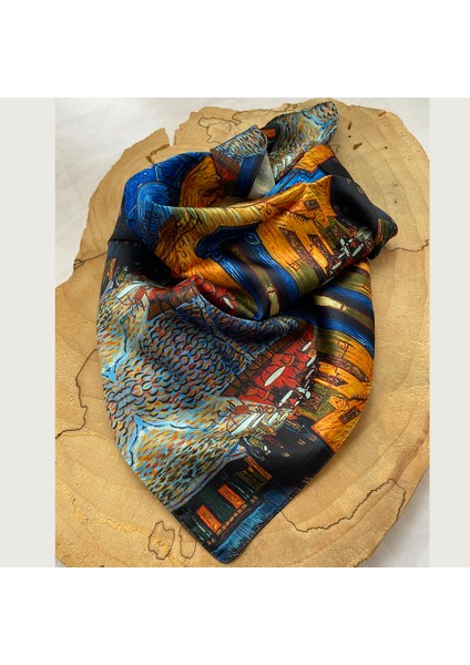 Cafe Terrace Desenli Fular (55 Cm*55 Cm) fiyatları