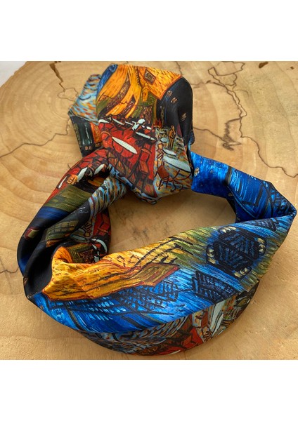 Cafe Terrace Desenli Fular (55 Cm*55 Cm) modelleri