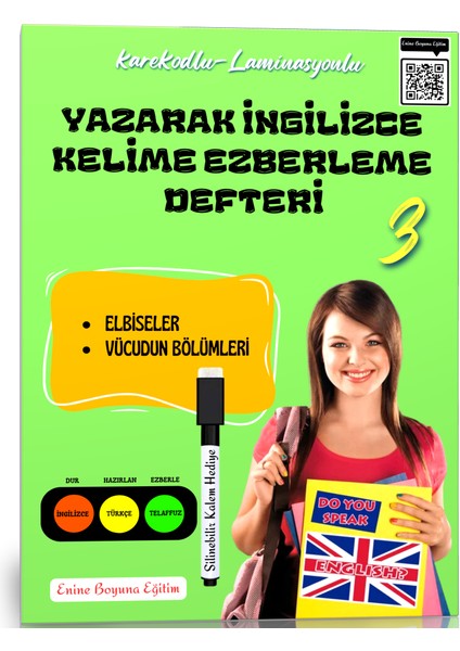 Enine Boyuna Eğitim Yazarak İngilizce Kelime Ezberleme Defteri Seti