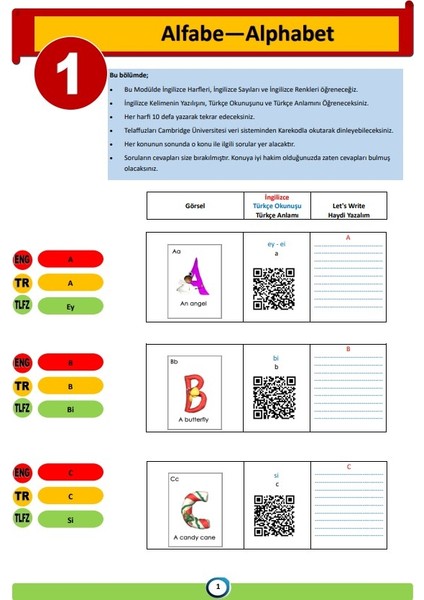 Enine Boyuna Eğitim Yazarak İngilizce Kelime Ezberleme Defteri Seti