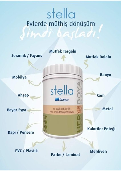 Stella Boya Akrilik Su Bazlı 1 Lt fırsatları