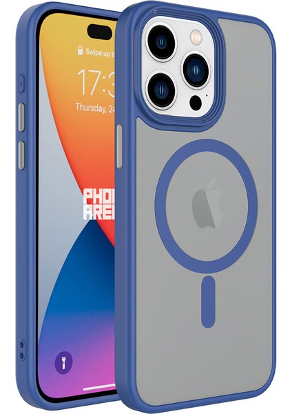 Apple iPhone 12 Pro Max Kılıf Mat Arka Yüzey Wireless Şarj Özellikli Zore Flet Magsafe Kapak