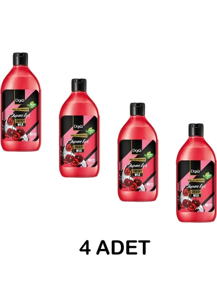 4 Adet Duş Jeli Relax Serisi - Kiraz Sütlü 400 ml (4 Adet)