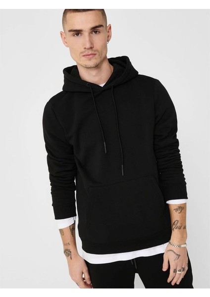 Ceres Life Erkek Siyah Kapüşonlu Sweatshirt fiyatları