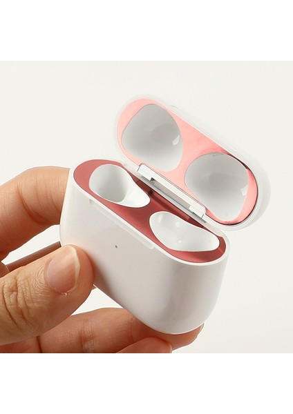 Apple 3 Kulaklık Kasası Silikon Şok Emici Kulaklıklar, Metal Toz Geçirmez Çıkartma Kiti ile Örtü (Yurt Dışından) modelleri
