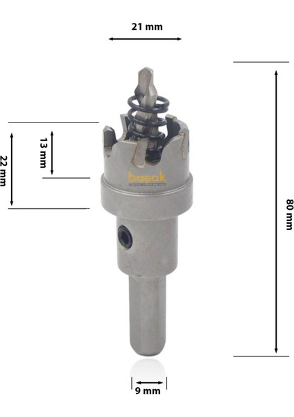 Hf 50 Tct 21 mm Elmaslı Delik Açma Testeresi Elmas
