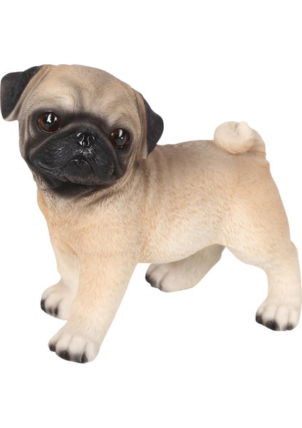 Araba Dashboard Ofis Kapalı Bej Köpek Heykeli Süsler Dekoratif Pug Heykelcik (Yurt Dışından) fiyatları