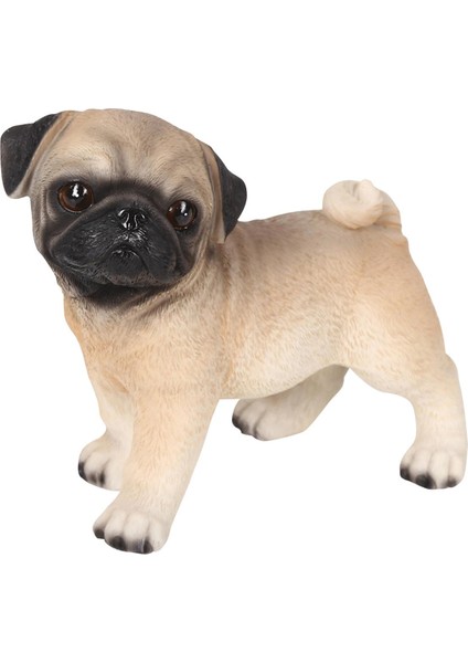 Araba Dashboard Ofis Kapalı Bej Köpek Heykeli Süsler Dekoratif Pug Heykelcik (Yurt Dışından) modelleri