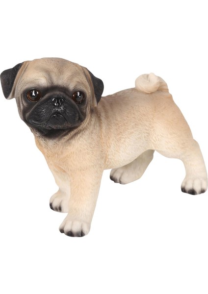 Araba Dashboard Ofis Kapalı Bej Köpek Heykeli Süsler Dekoratif Pug Heykelcik (Yurt Dışından) fırsatları