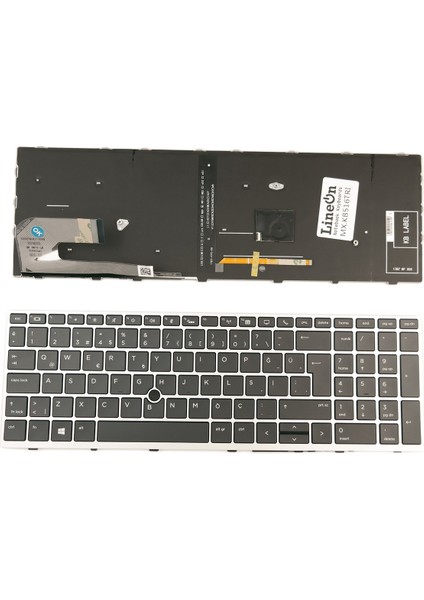 Hp 850 G5 Notebook Klavye Gri Çerçeve Işıklı Trackpoint