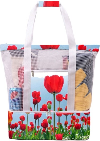 Plaj Çantası Yaz Isı Yalıtımı ve Soğuk Yalıtım Taşınabilir Piknik Buz Torbası Omuzdan Askili Çanta (Yurt Dışından)