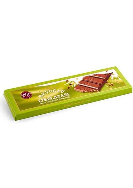 Meşhur Beyoğlu Çikolatası Antep Fıstıklı Sütlü Tablet Çikolata 300g Glutensiz