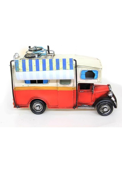 Dekoratif Metal Karavan Tenteli Vintage Biblo Ev Ofis lik