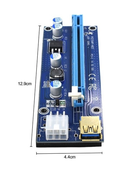 Riser V009S Plus Altın Pcı-Express X1 X16 Mining