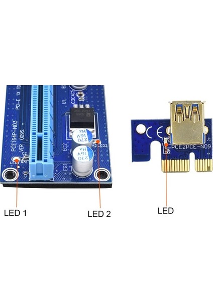 Riser V009S Plus Altın Pcı-Express X1 X16 Mining