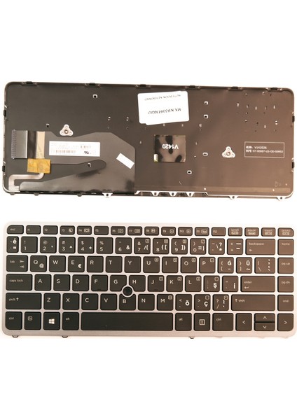 Hp Zbook 14 731179-001 Notebook Klavye Gri Çerçeveli Işıklı Trackpoint