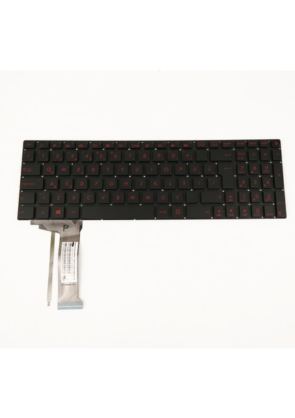 Asus N551JW,N551JX,N551V Uyumlu Klavye Tuş Takımı Siyah - Kırmızı Baskılı
