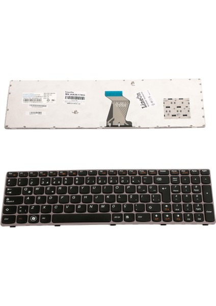 Lenovo Y570M Y570NT Y570P Notebook Klavye Gri Çerçeveli