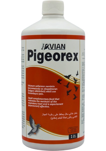 Royal Ilaç Pigeorex 1 Lt. Güvercin ve Kafes Kuşlarında Hırıltı ve Tamamlayıcı Yem