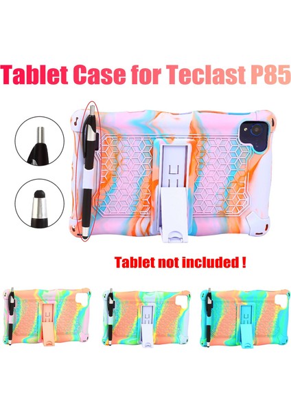 Teclast P85 Kılıf Için 8 Inç Tablet Silikon Tablet Kılıfı Kalemli(D) (Yurt Dışından)