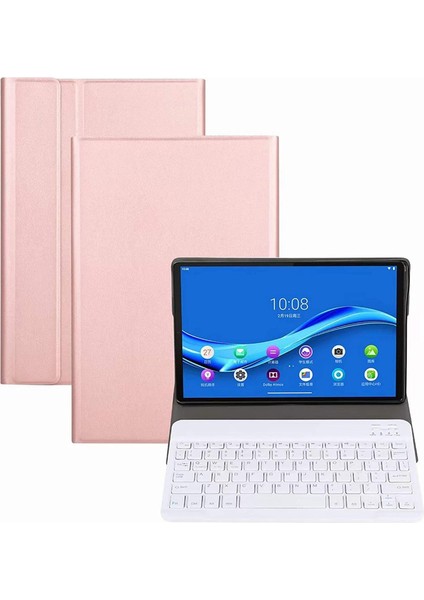 Lenovo M10 Plus Klavye Kılıfı Için Ayrılabilir Bluetooth Pu Pembe Altın (Yurt Dışından)