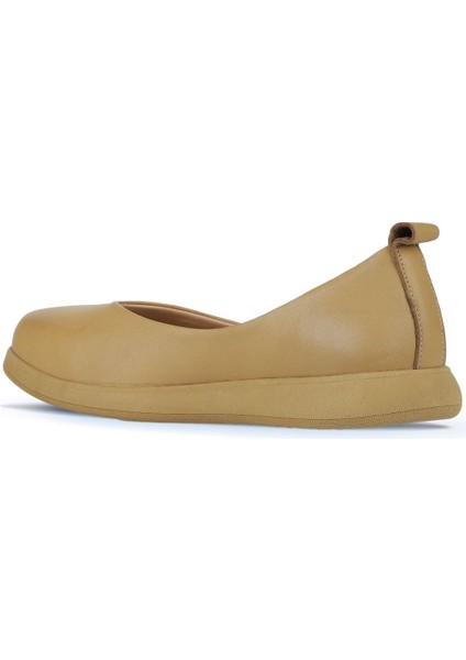 Tarçın Deri Kadın Düz Babet 01WZ3104 fırsatları