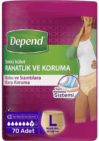 Hasta Bezi Emici Külot Large Beden Büyük Boy 70 Adet