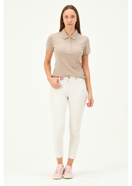 Kadın Regular Fit Polo Yaka T-Shirt