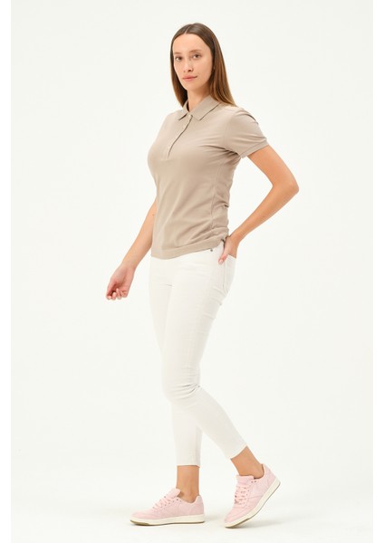 Kadın Regular Fit Polo Yaka T-Shirt modelleri