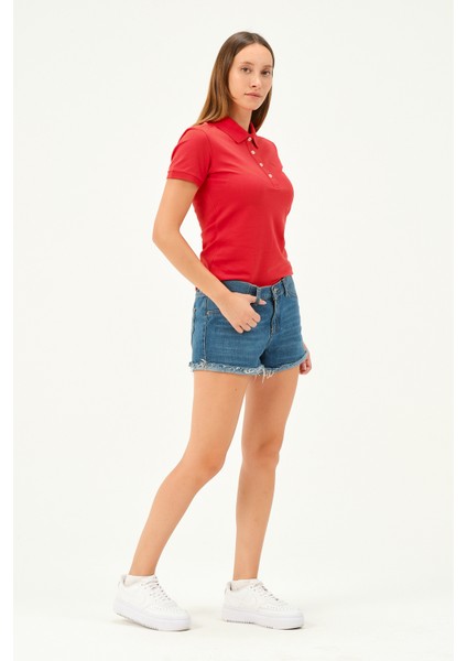 Kadın Regular Fit Polo Yaka Tshirt