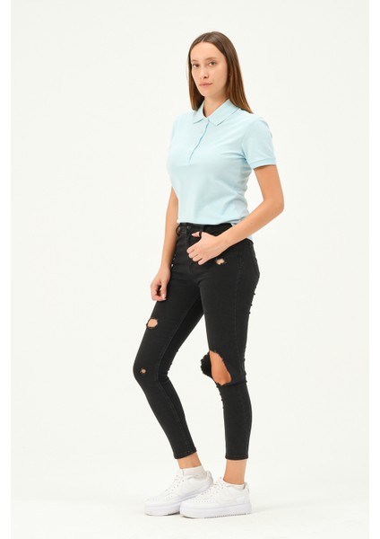 Kadın Regular Fit Polo Yaka T-Shirt fiyatları