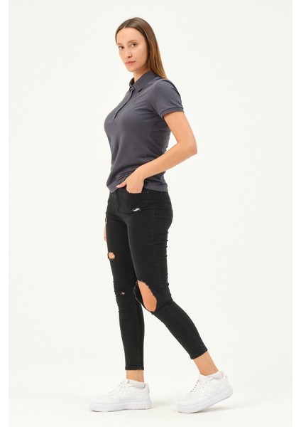 Kadın Regular Fit Polo Yaka T-Shirt modelleri