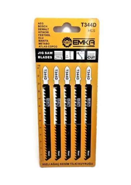 T344D Jıgsaw Blades Dekupaj Uzun Testere Bıçağı 5 Adet