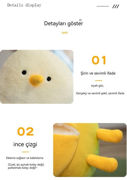 Allure Love Mango Civciv Peluş Bebek Sevimli Yastık (Yurt Dışından)