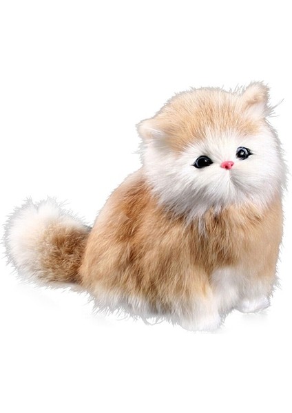 16X12CM Gerçekçi Sondaj Kedi Şekli Peluş Simülasyon (Yurt Dışından)