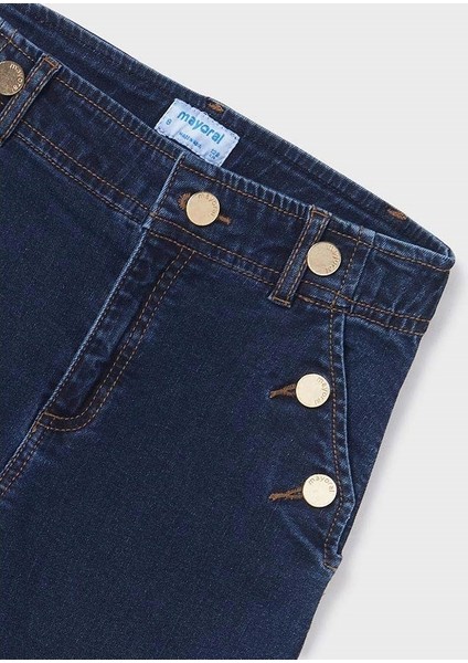 Kız Çocuk Denim Pantolon Mavi