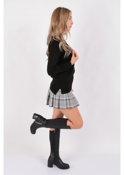 Bisiklet Yaka Yırtmaç Detaylı Regular Fit Tunik Bayan TUNİK 23K0242K1 modelleri