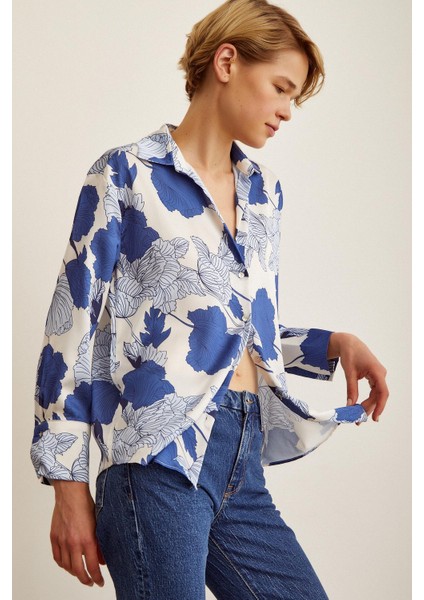 V Yaka Saten Gömlek indirimleri